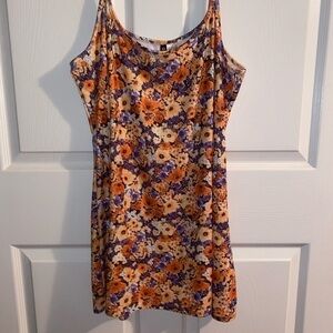 H&M Floral Sleeveless Mini Dress - Orange and Purple
